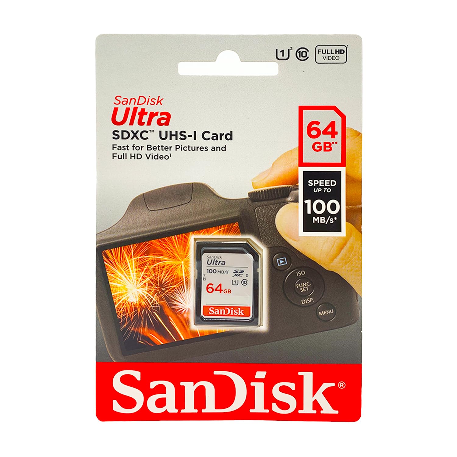 Memoria SD de 64GB SanDisk Ultra SDSDUNR-064G-GN3IN - Negra